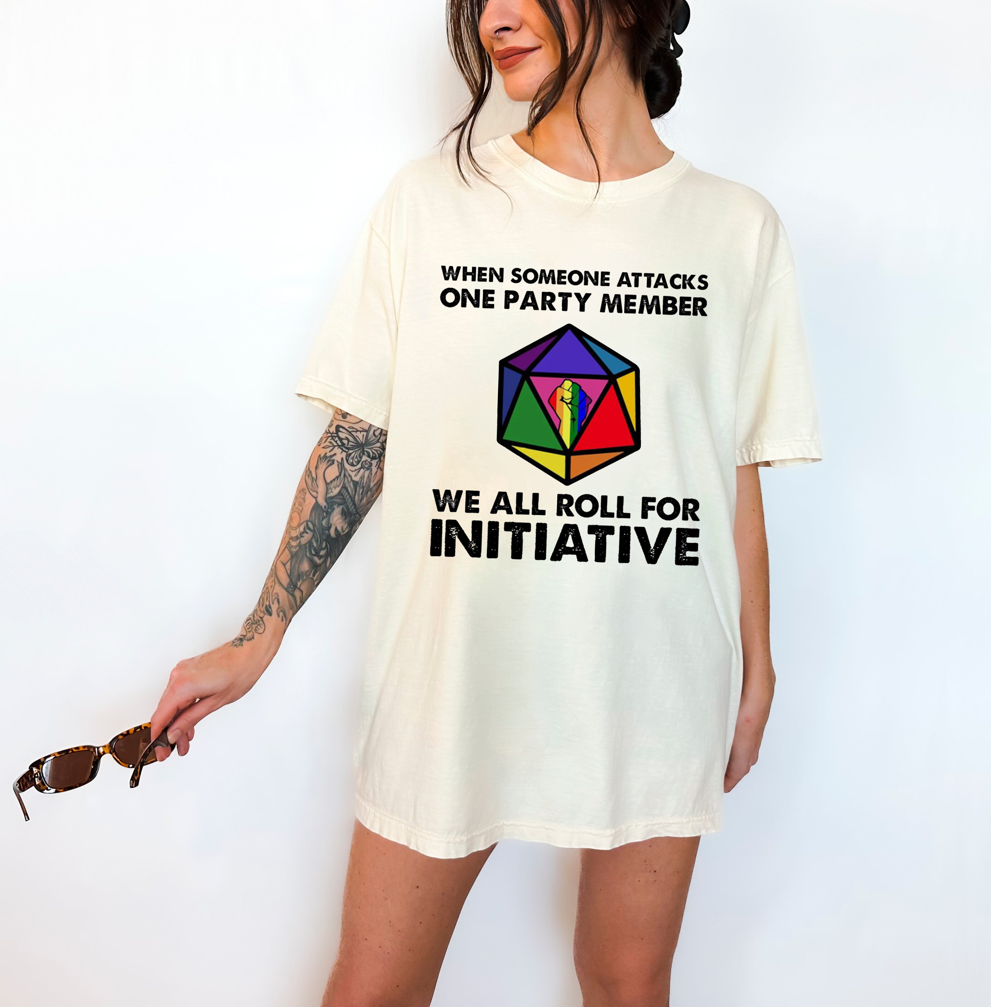 When Someone Attacks One Party Member We All Roll For Initiative Classic  T-shirt/Crewneck/Hoodie