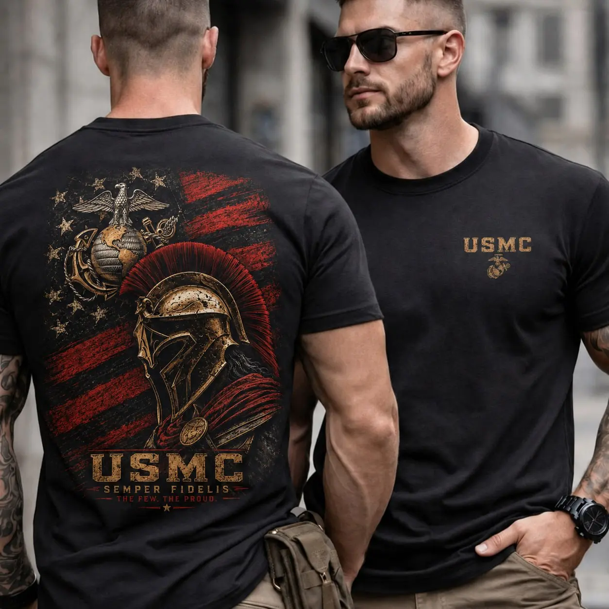 USMC Semper Fidelis Spartan Shirt