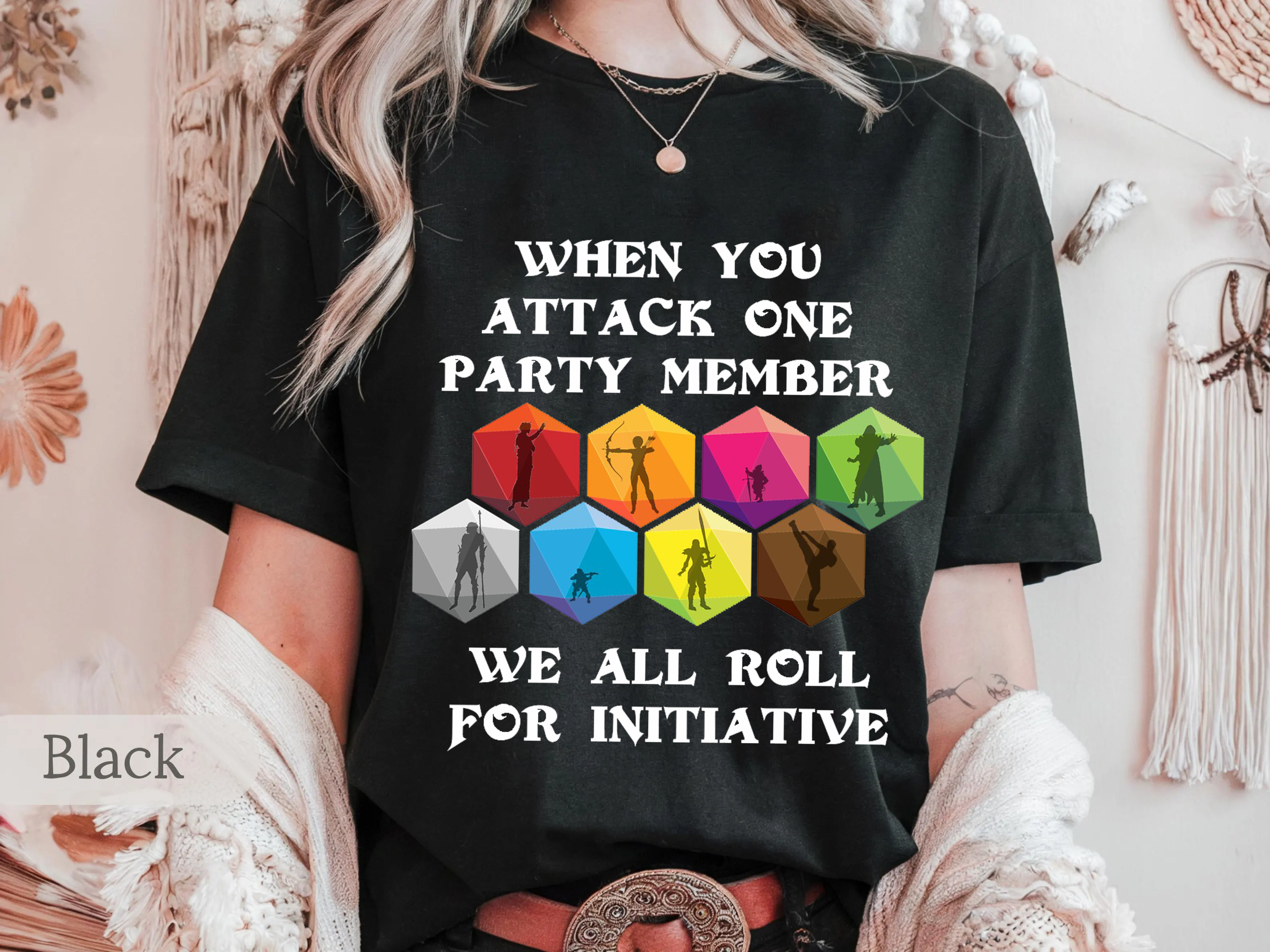 When Someone Attacks One Party Member We All Roll For Initiative Classic Unisex T-shirt/Crewneck/Hoodie