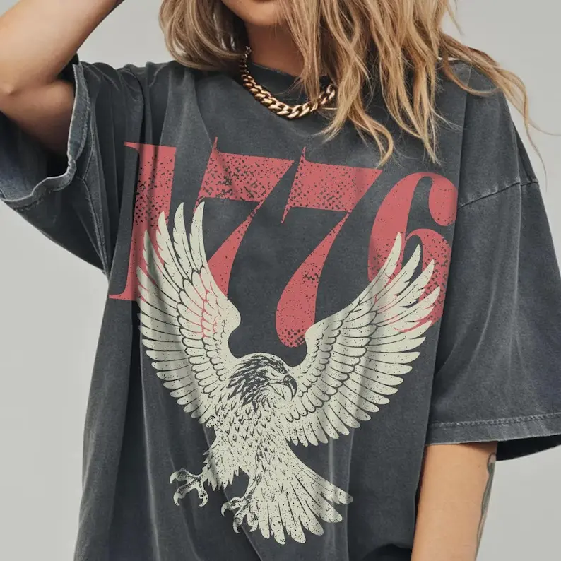 Retro 1776 Bald Eagle 250th Anniversary American 4th of July T-shirt