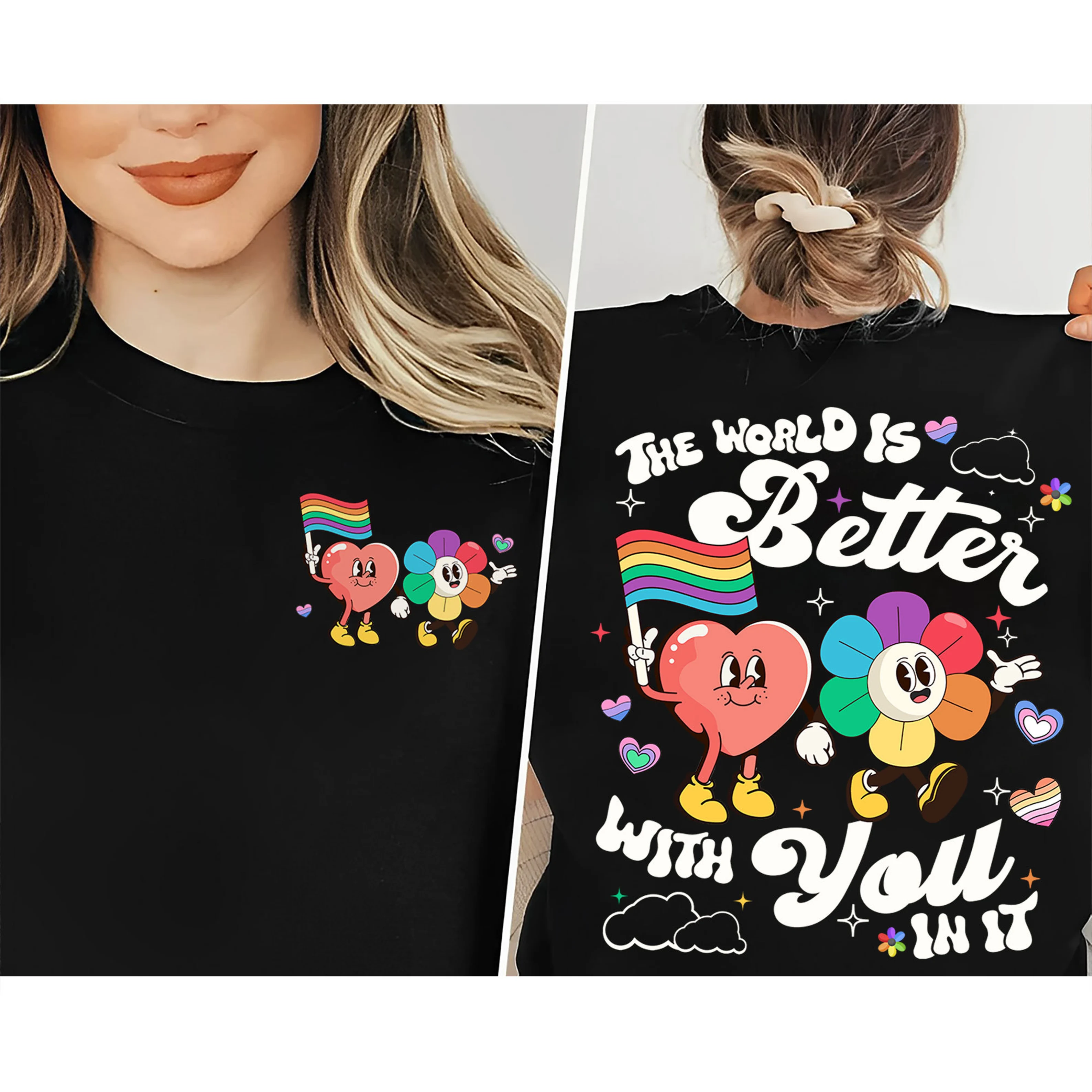 The World Is Better With You In It, LGBT Rainbow Shirt, Pride Month Unisex T-shirt