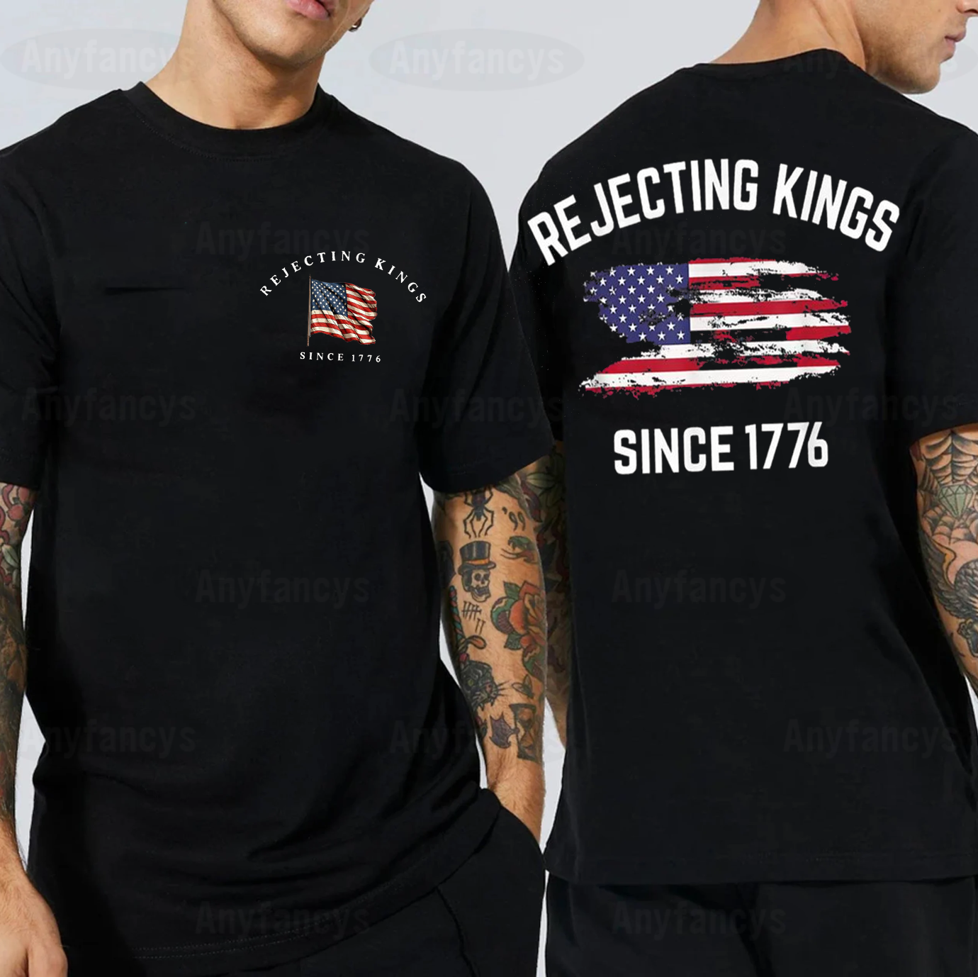 Rejecting Kings Since 1776 Patriotic Usa Flag 4th Of July Unisex T-shirt