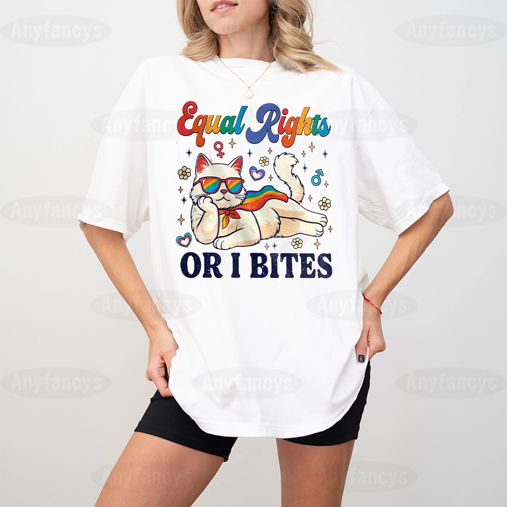Equal Rights Or Bites,Rainbow Pride Unisex T-shirt