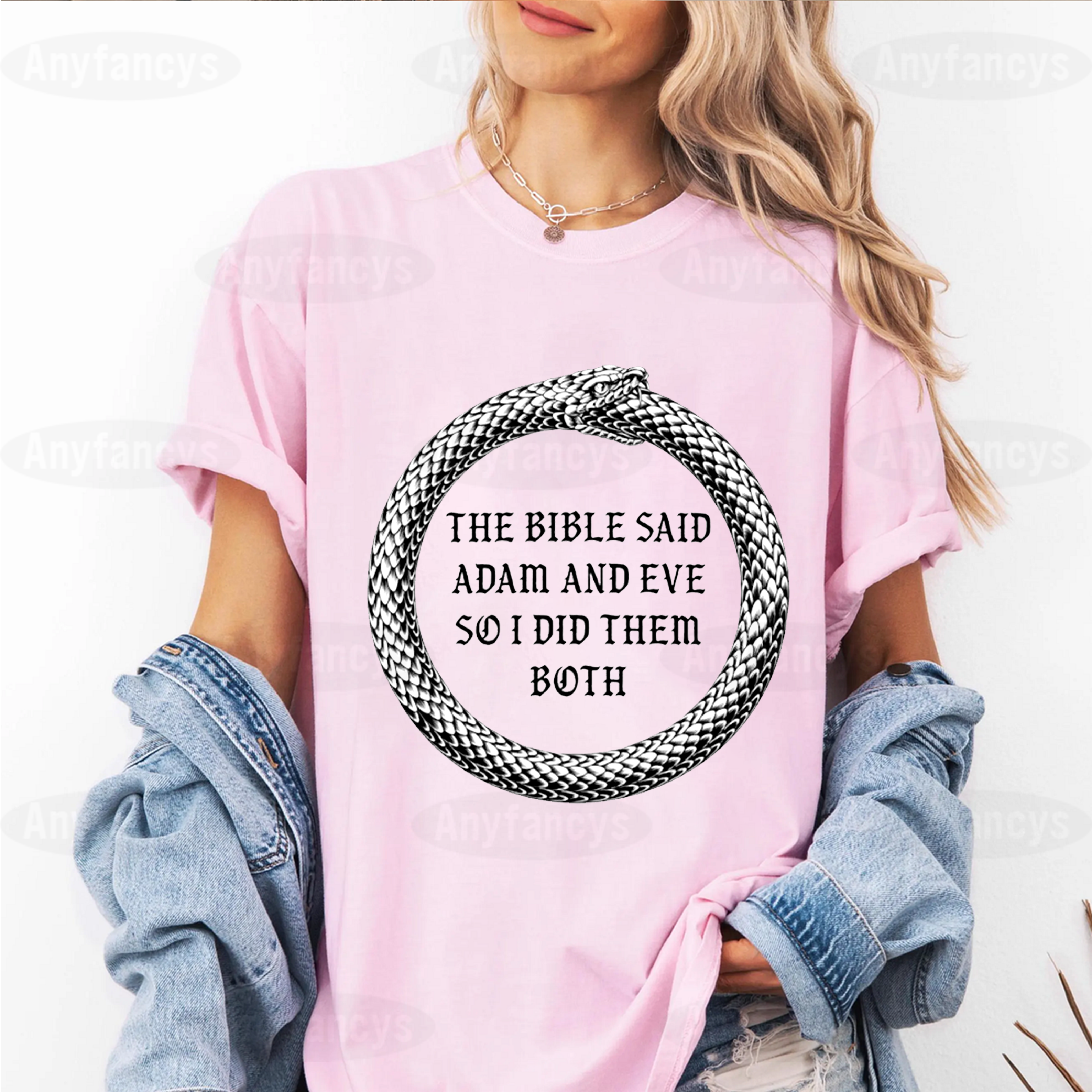 The bible said Adam and Eve so I did them both Unisex T-shirt