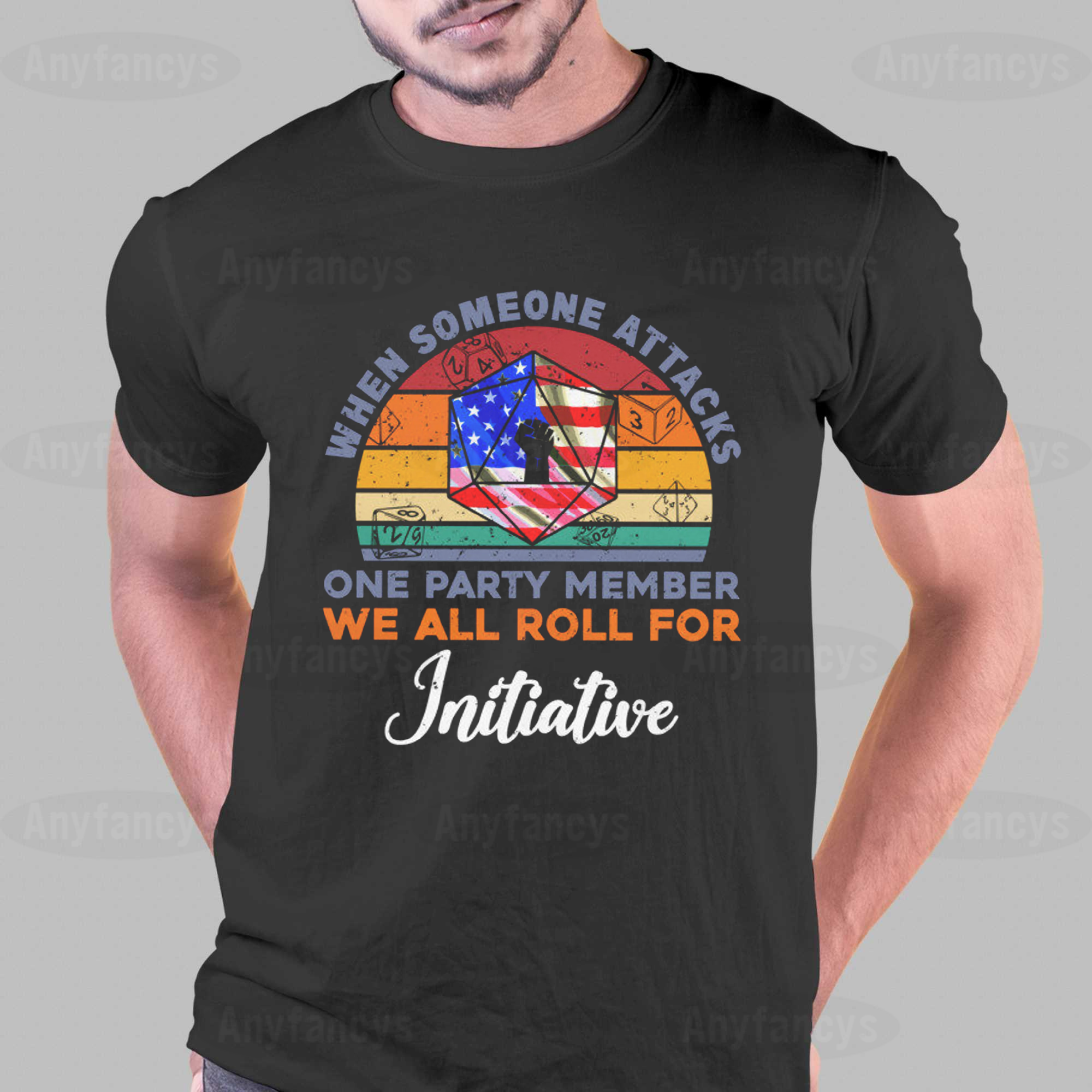 When someone attacks one member of the party, we all roll for initiative- funny rpg fantasy dnd  T-shirt/Crewneck/Hoodie