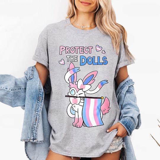 Protect The Dolls ,Sylveon Pride Month Unisex T-shirt