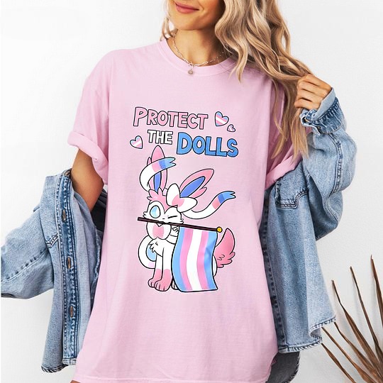 Protect The Dolls ,Sylveon Pride Month Unisex T-shirt