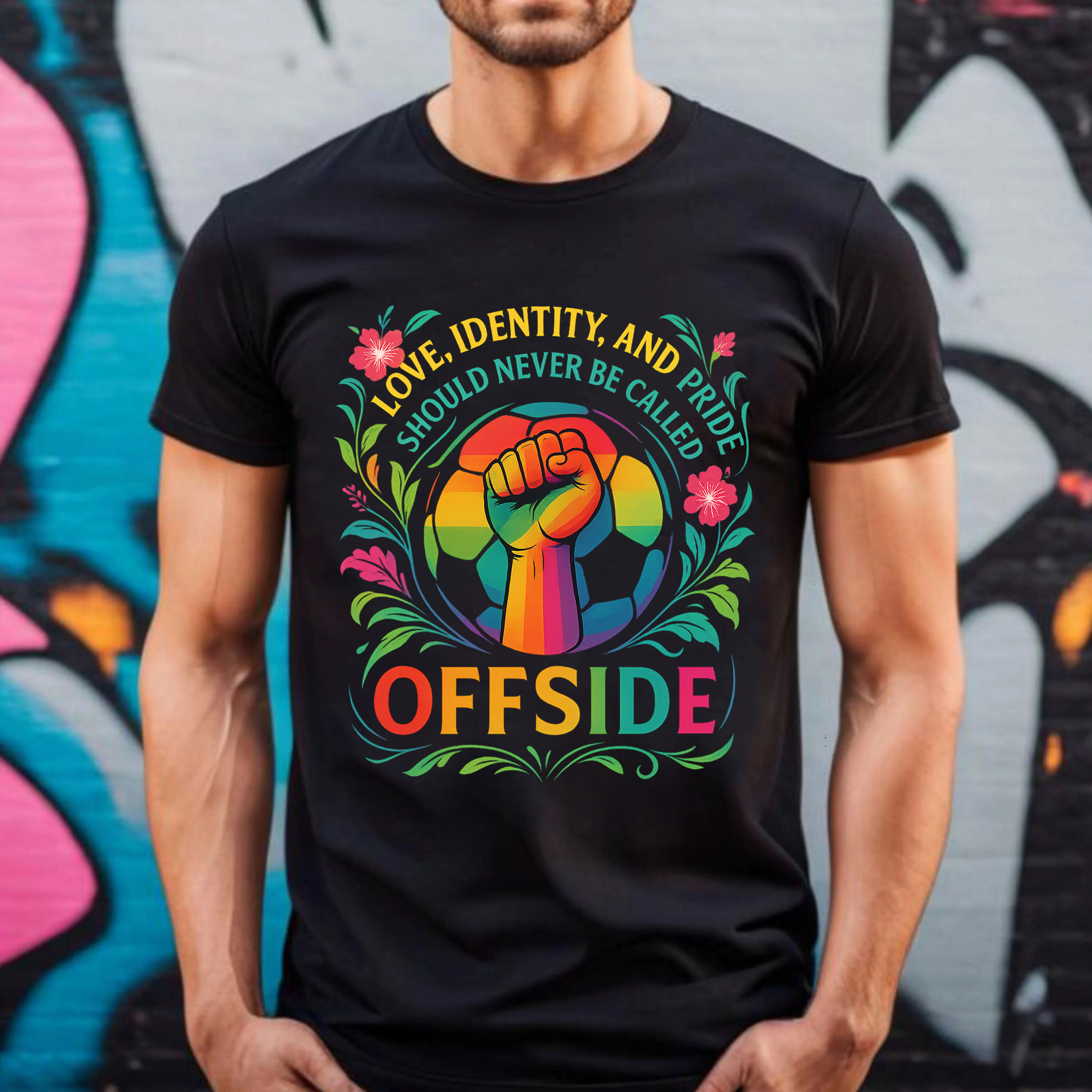 LOVE, IDENTITY, AND PRIDE SHOULD NEVER BE CALLED OFFSIDE,Pride Month Unisex T-shirt