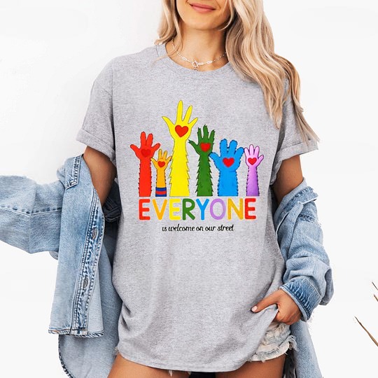 Everyone Is Welcome On Our Street Unisex T-shirt
