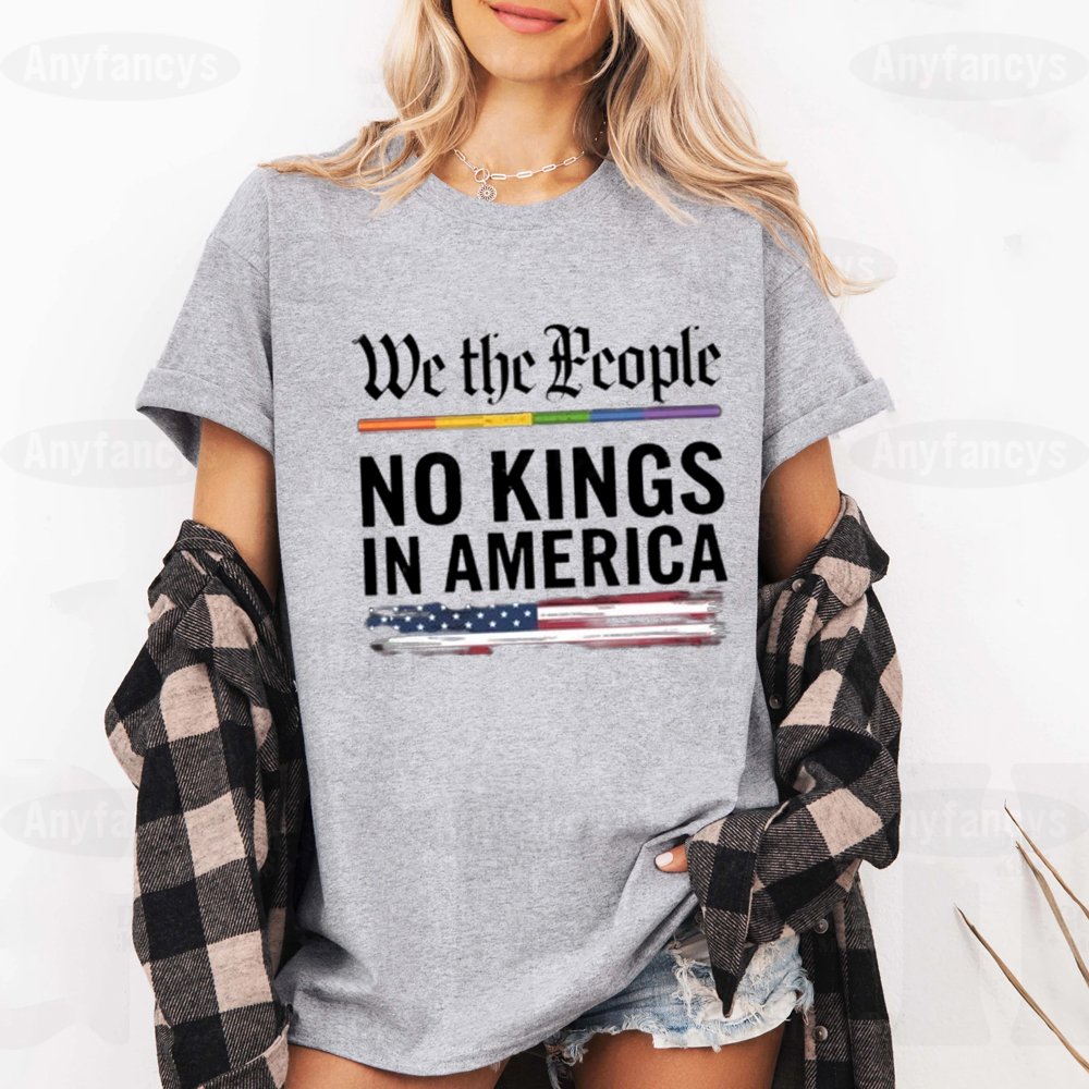 No Kings In America Shirt Anti Trump Unisex T-shirt