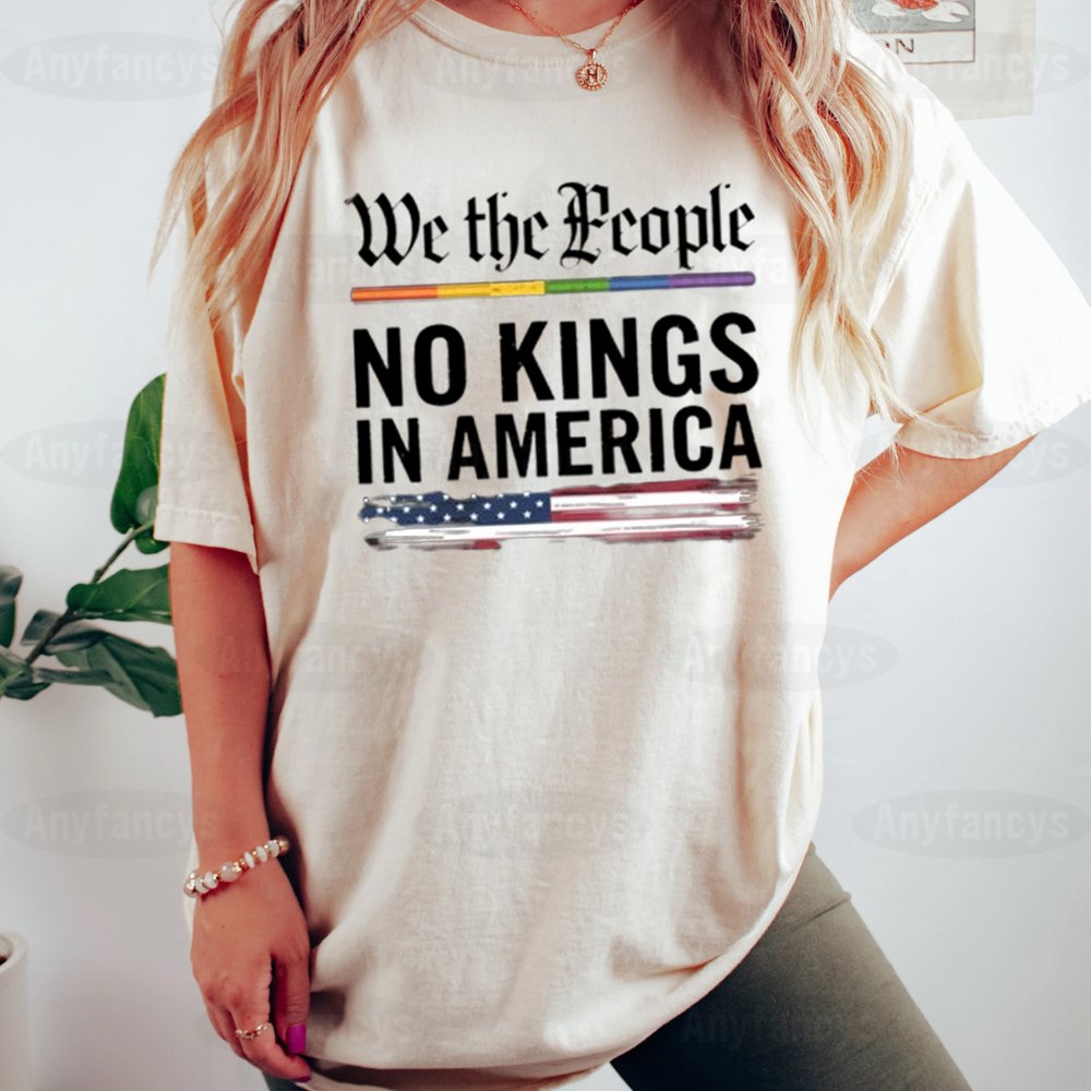 No Kings In America Shirt Anti Trump Unisex T-shirt