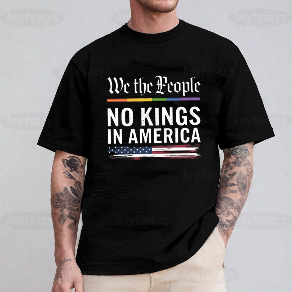 No Kings In America Shirt Anti Trump Unisex T-shirt
