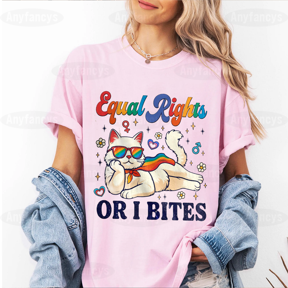 Equal Rights Or Bites,Rainbow Pride Unisex T-shirt
