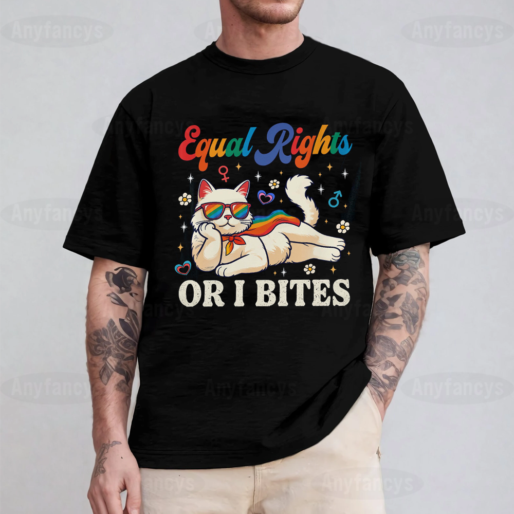 Equal Rights Or Bites,Rainbow Pride Unisex T-shirt