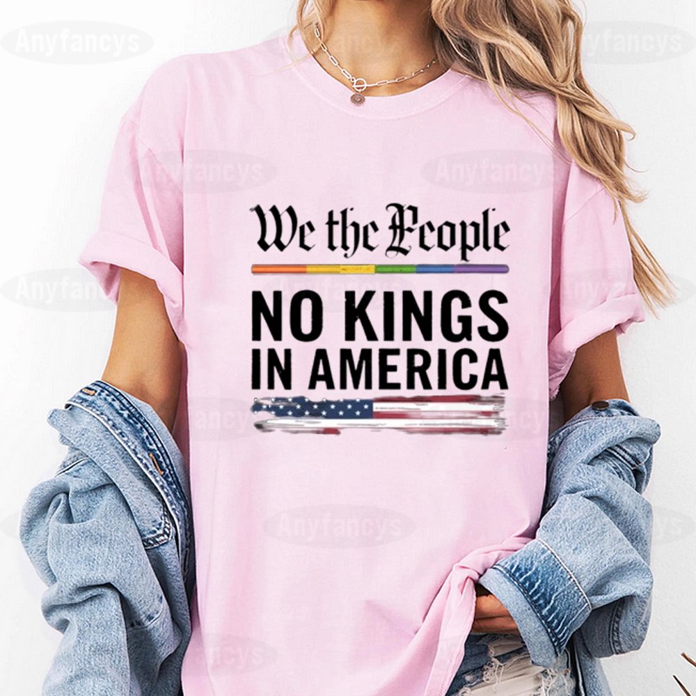 No Kings In America Shirt Anti Trump Unisex T-shirt