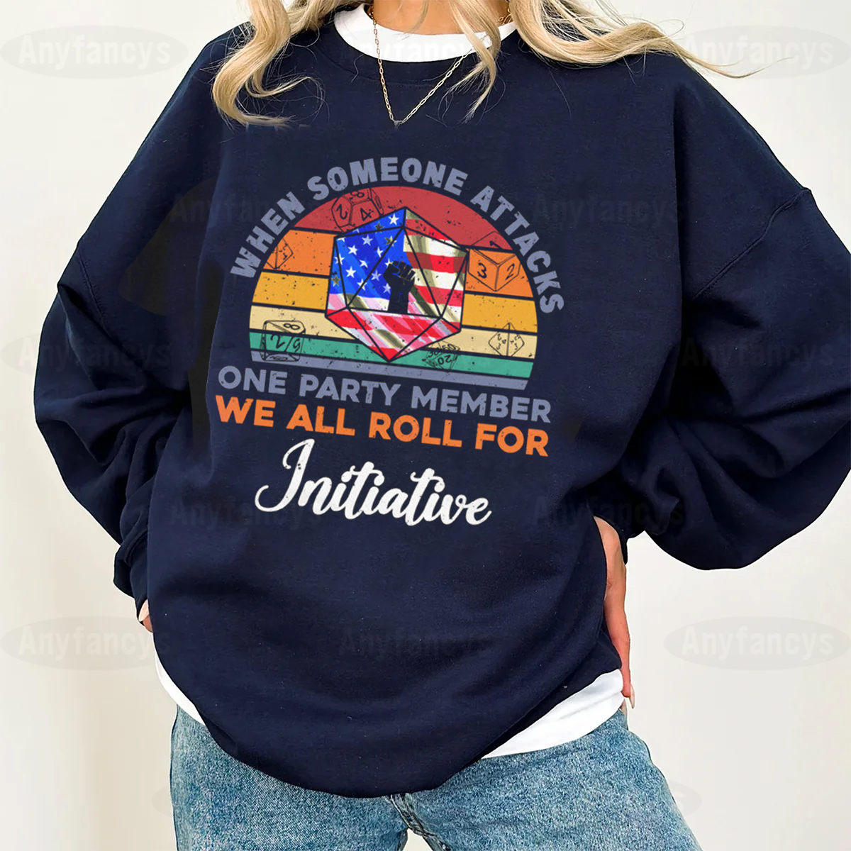 When someone attacks one member of the party, we all roll for initiative- funny rpg fantasy dnd  T-shirt/Crewneck/Hoodie