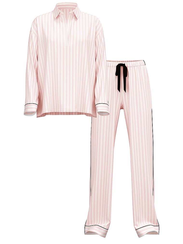 Victoria's Secret Flannel Popover Long Pajama Set