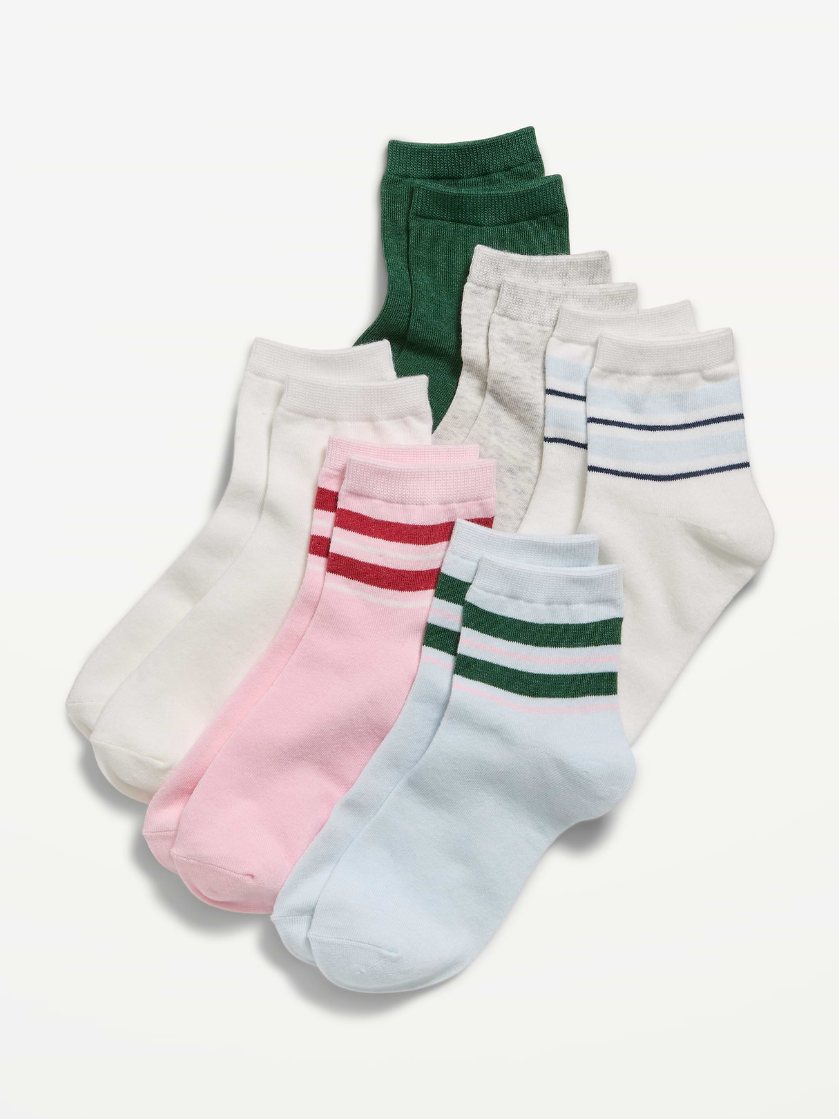 Quarter-Crew Socks 6-Pack for Girls