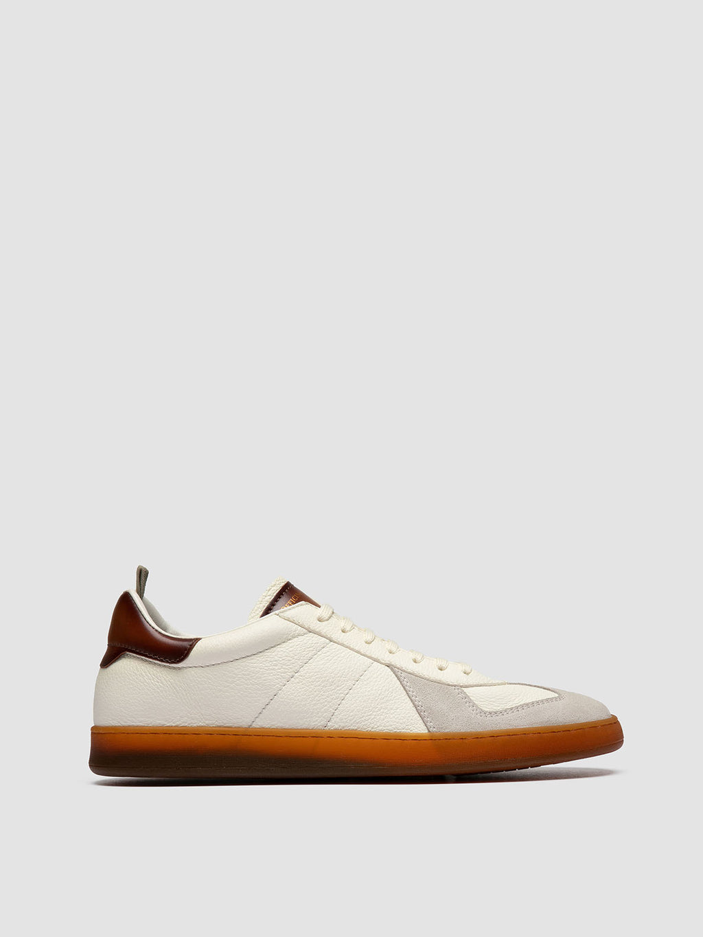 Weiße Low-Top-Sneakers aus Leder