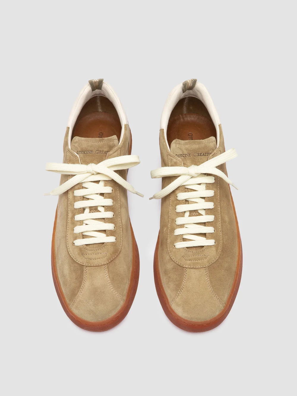 Braune Sneaker aus Leder und Wildleder