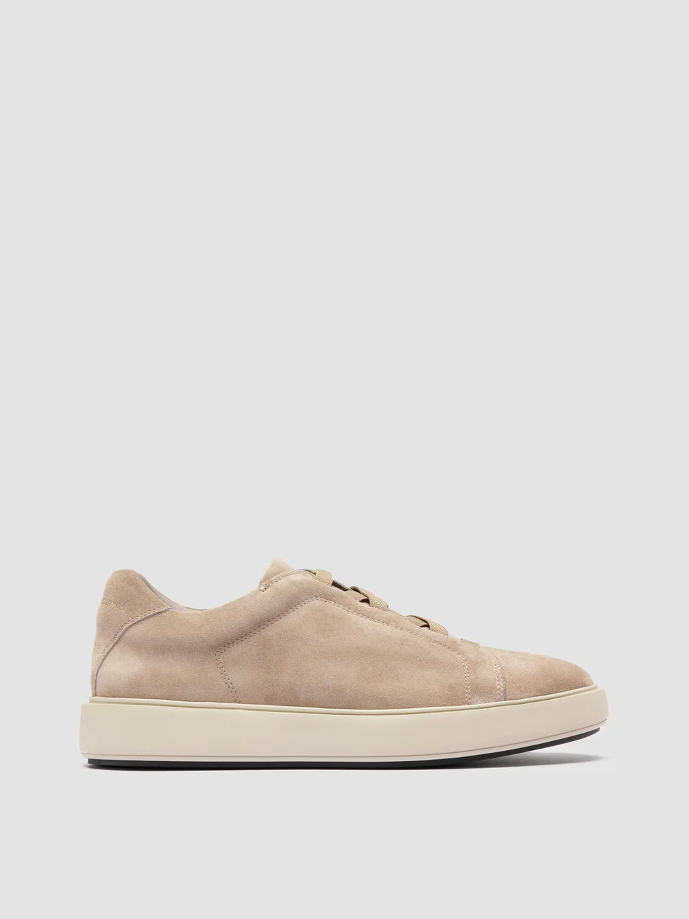 Taupefarbene Sneaker aus Wildleder