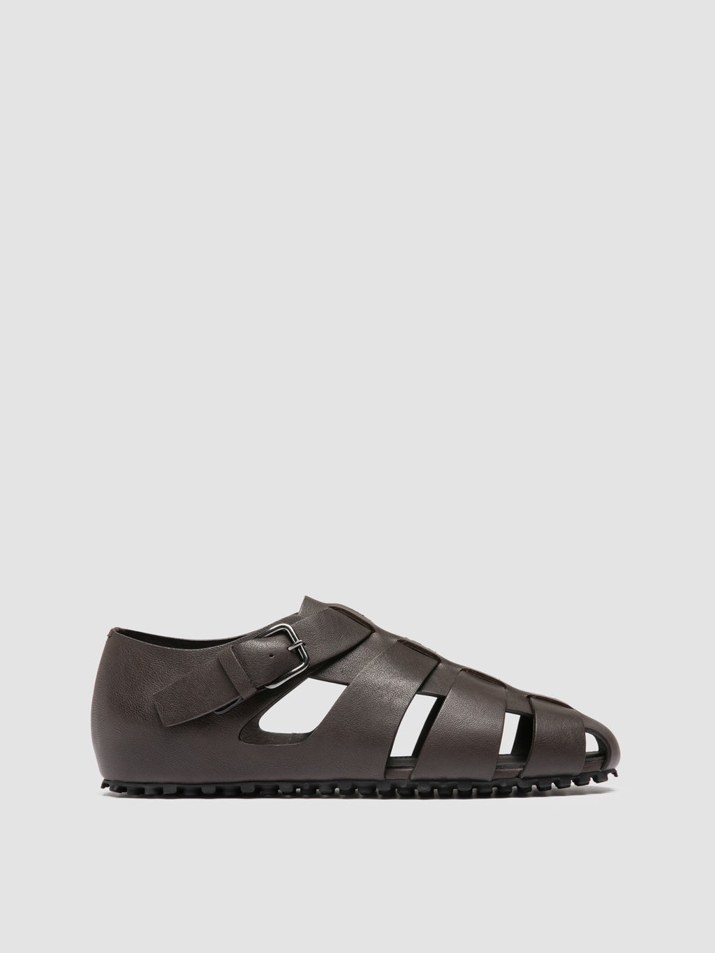 Braune Fischer-Sandalen aus Leder