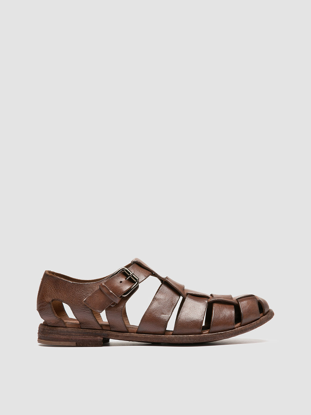 braune Ledersandalen