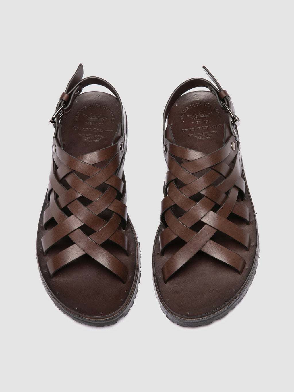 Braune Ledersandalen