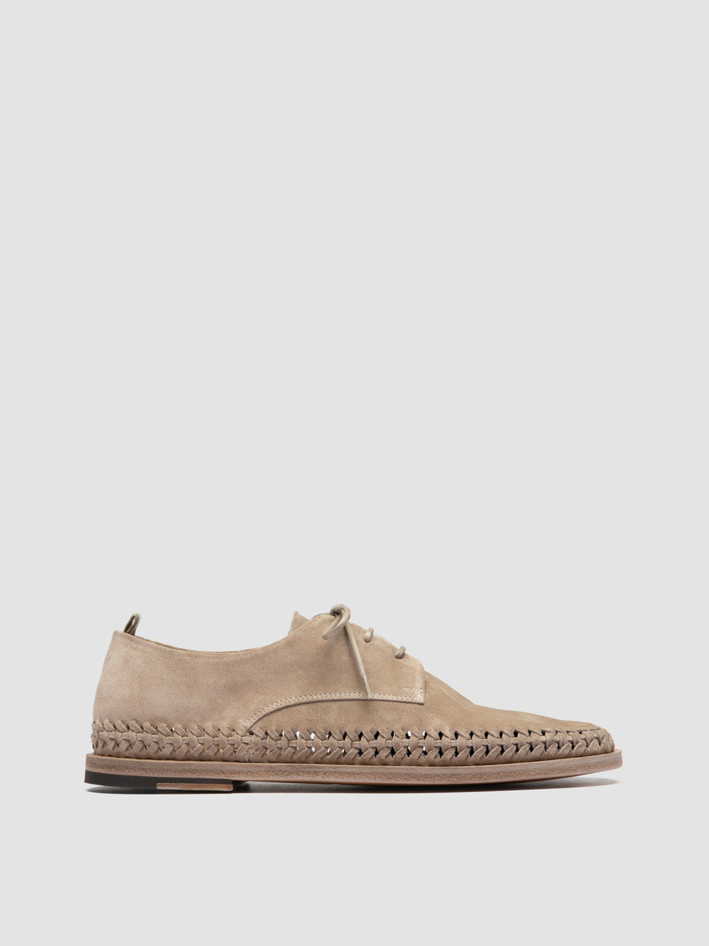 MILES 001 Beige Derby-Schuhe aus Wildleder