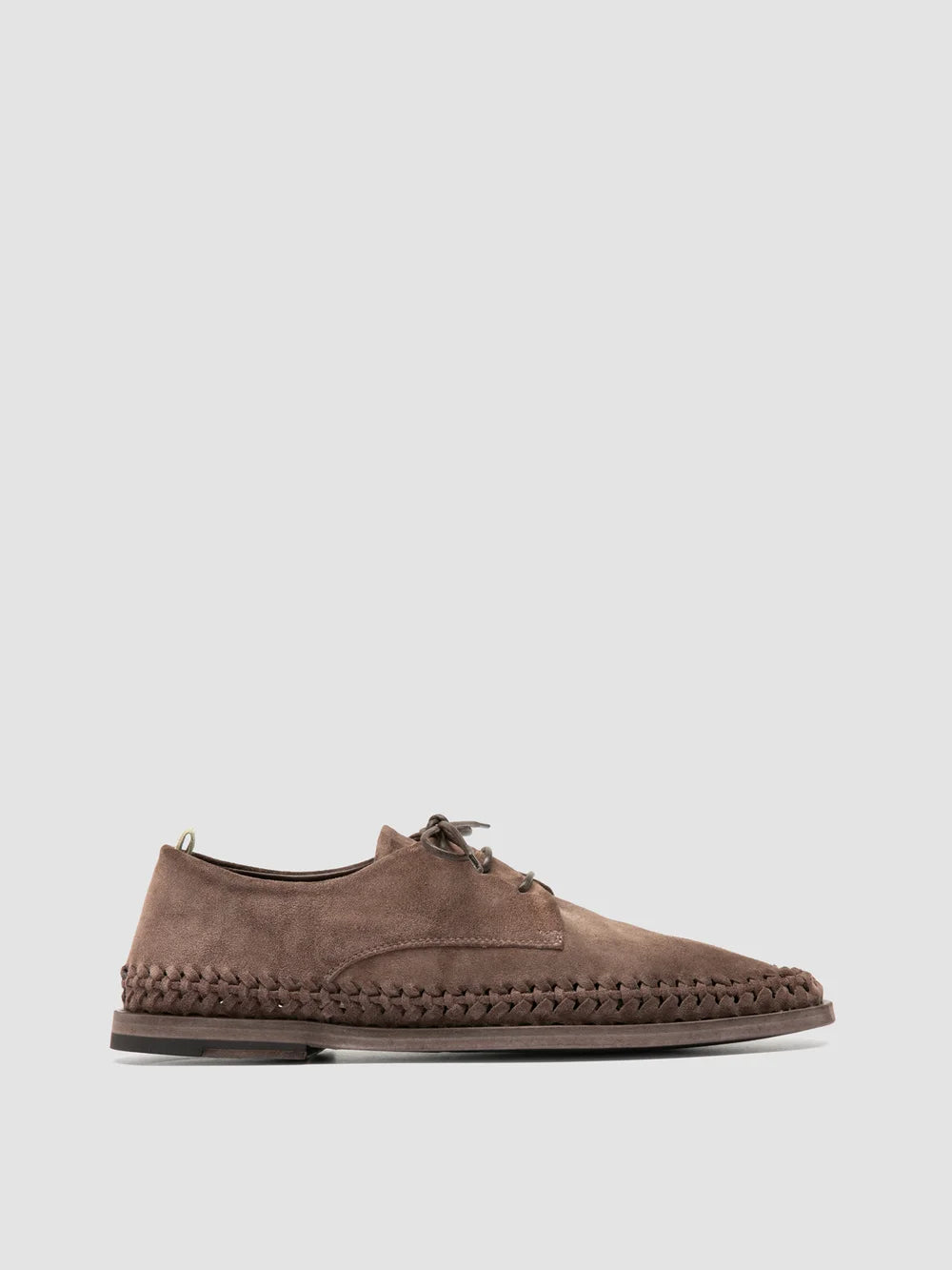 MILES 001 Taupefarbene Derby-Schuhe aus Wildleder