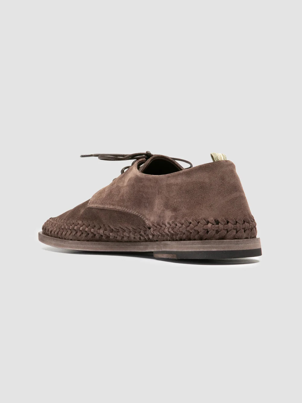 MILES 001 Taupefarbene Derby-Schuhe aus Wildleder
