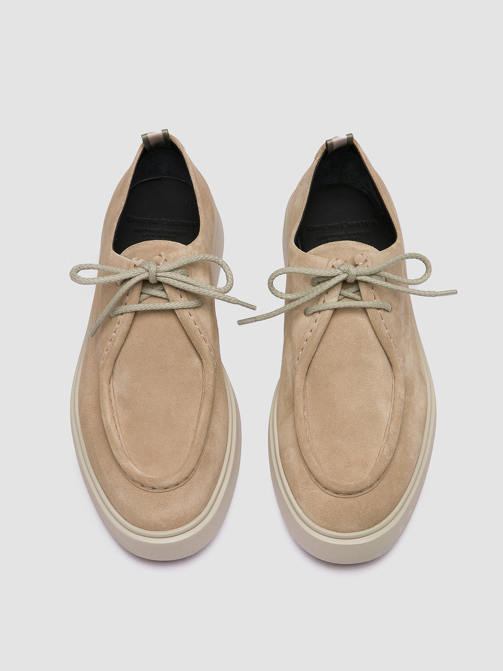 FRAME 011 Beige Derbyschuhe aus Wildleder