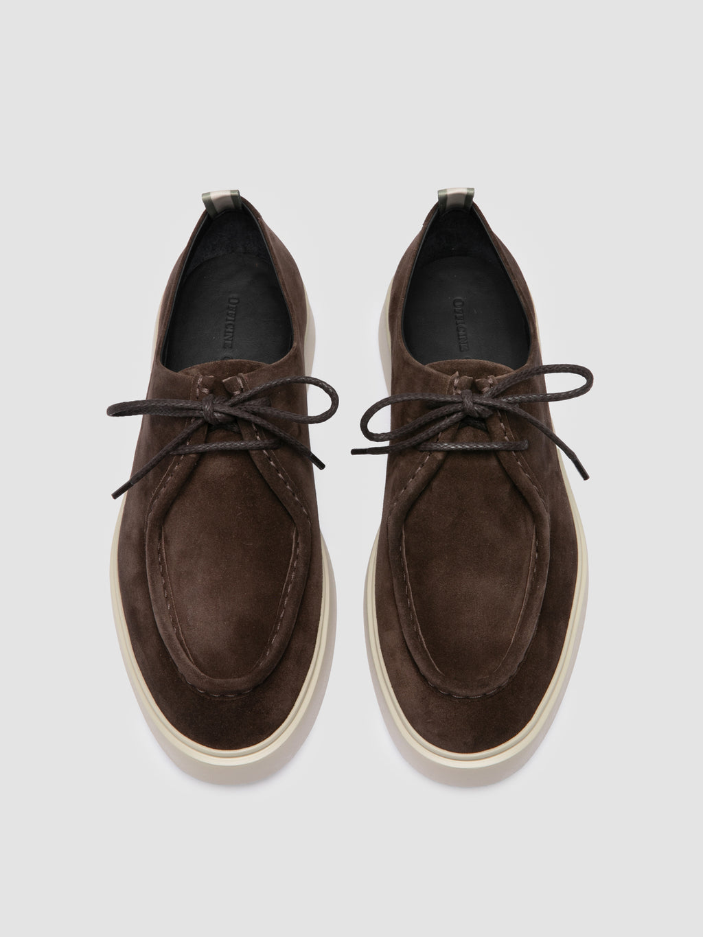 FRAME 011 Braune Derby-Schuhe aus Wildleder