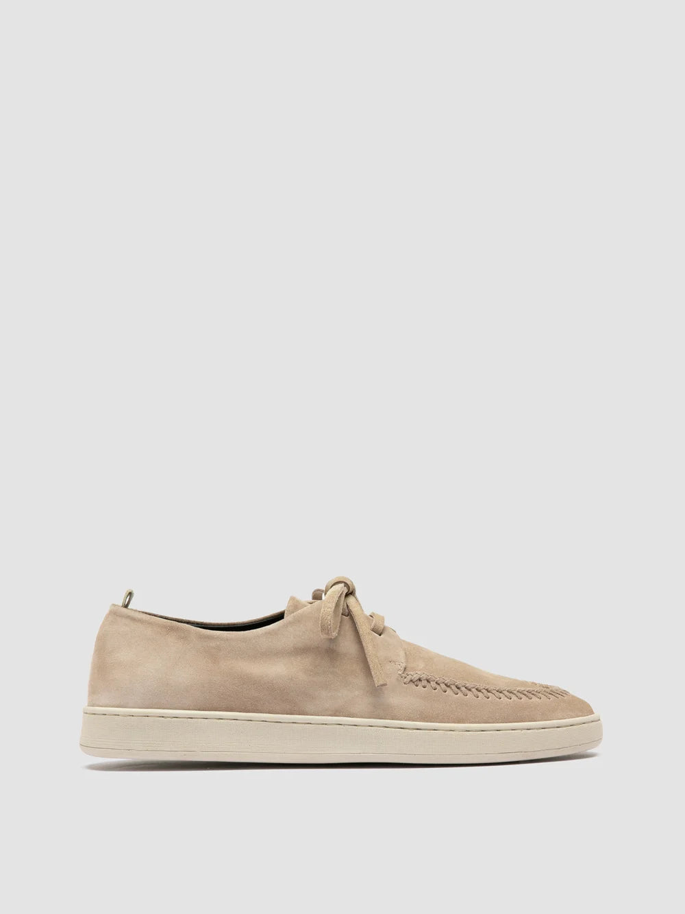 Taupefarbene Derby-Schuhe aus Wildleder