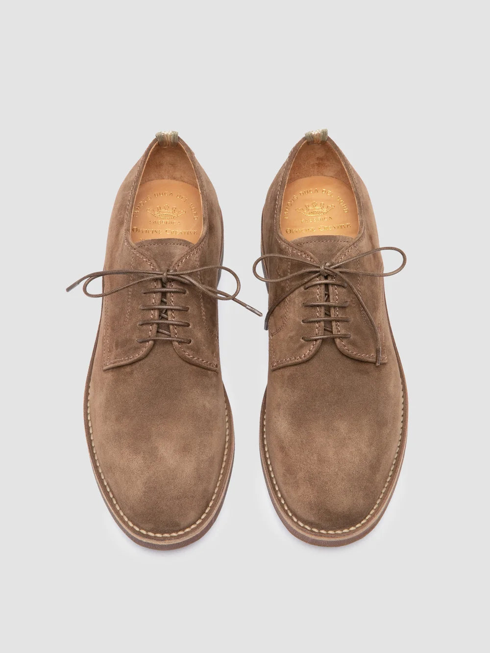 Braune Derby-Schuhe aus Wildleder