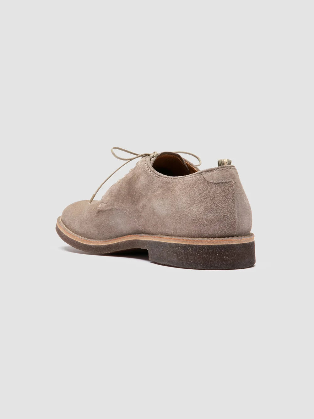 Taupefarbene Derby-Schuhe aus Wildleder