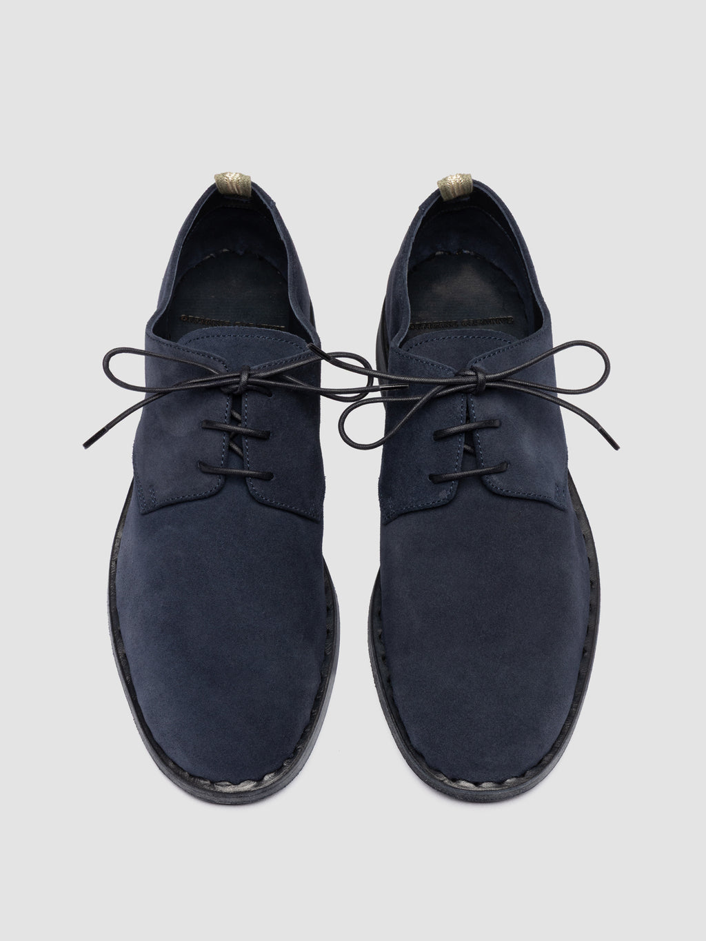 Blaue Derbyschuhe aus Wildleder