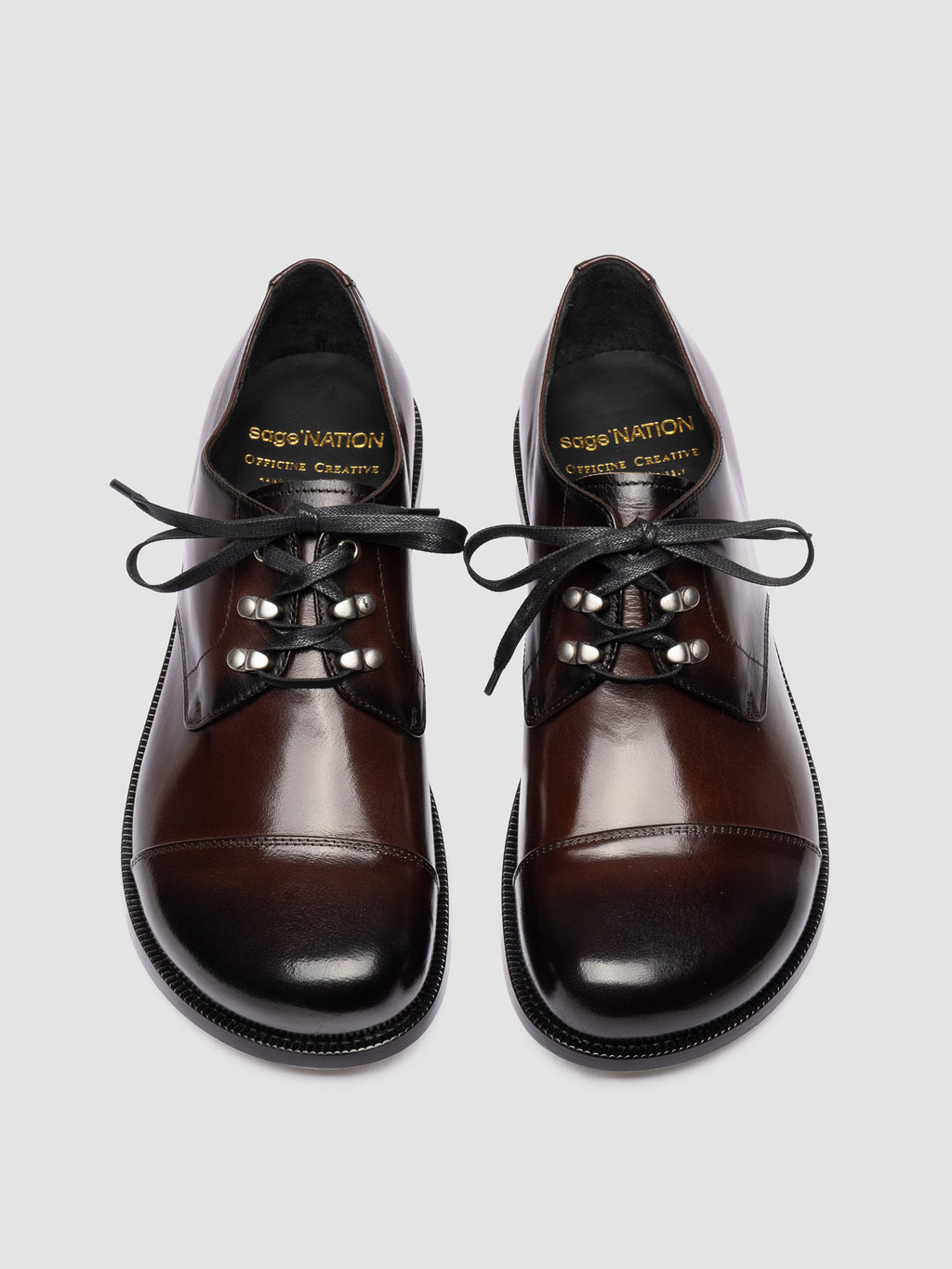 Braune Derby-Schuhe aus Leder