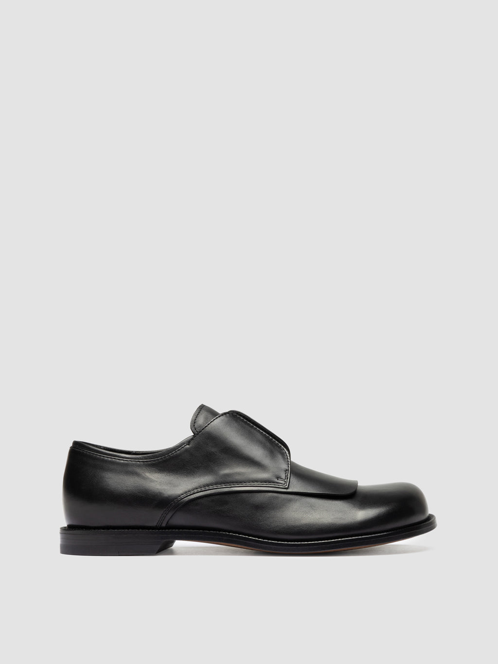 Schwarze Derbyschuhe aus Leder