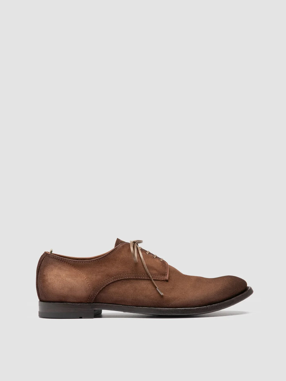Braune Derby-Schuhe aus Wildleder