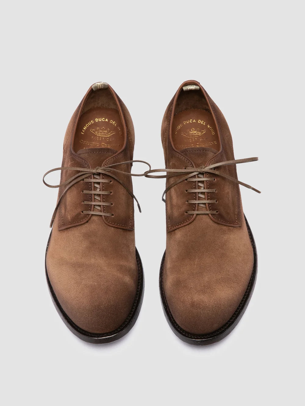 Braune Derby-Schuhe aus Wildleder