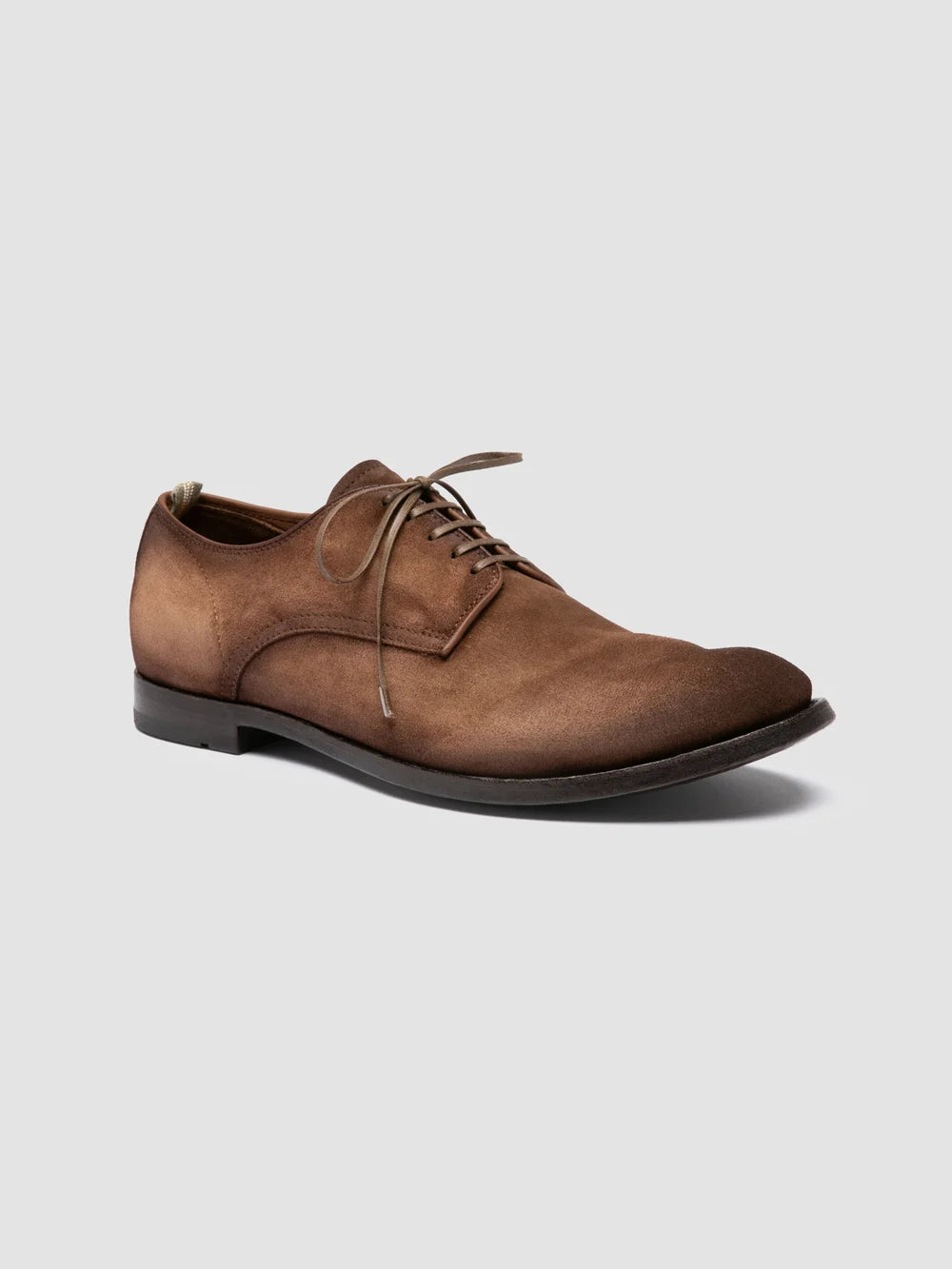 Braune Derby-Schuhe aus Wildleder