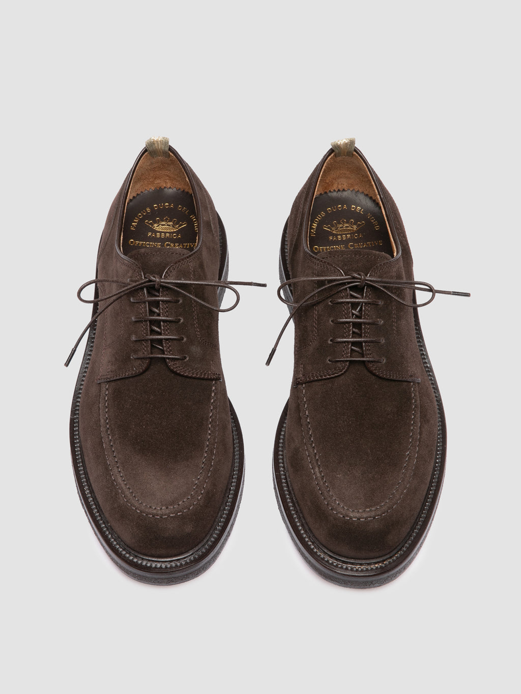 Braune Derby-Schuhe aus Wildleder