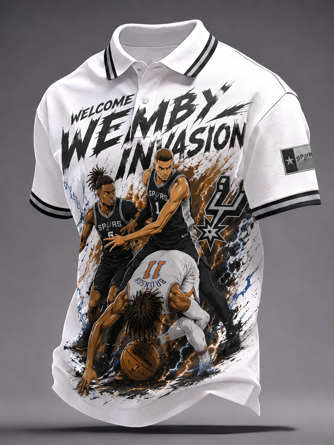 Men’s San Antonio Wemby Invasion Graphic Polo Shirt
