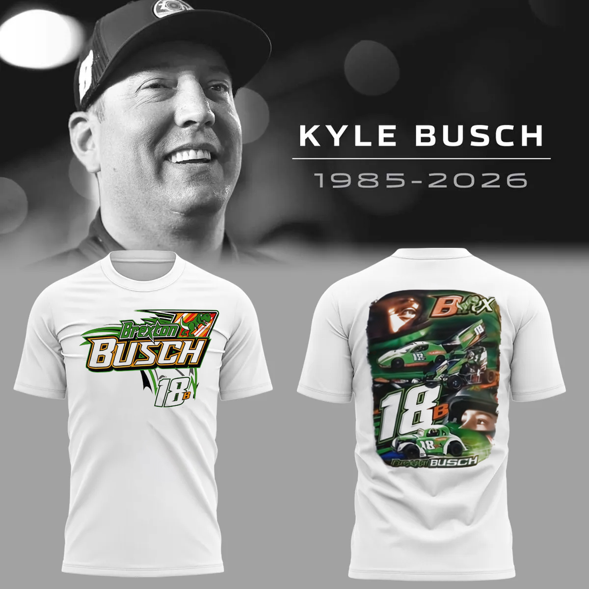 Kyle Busch #18 Vintage Racing Tribute Tee