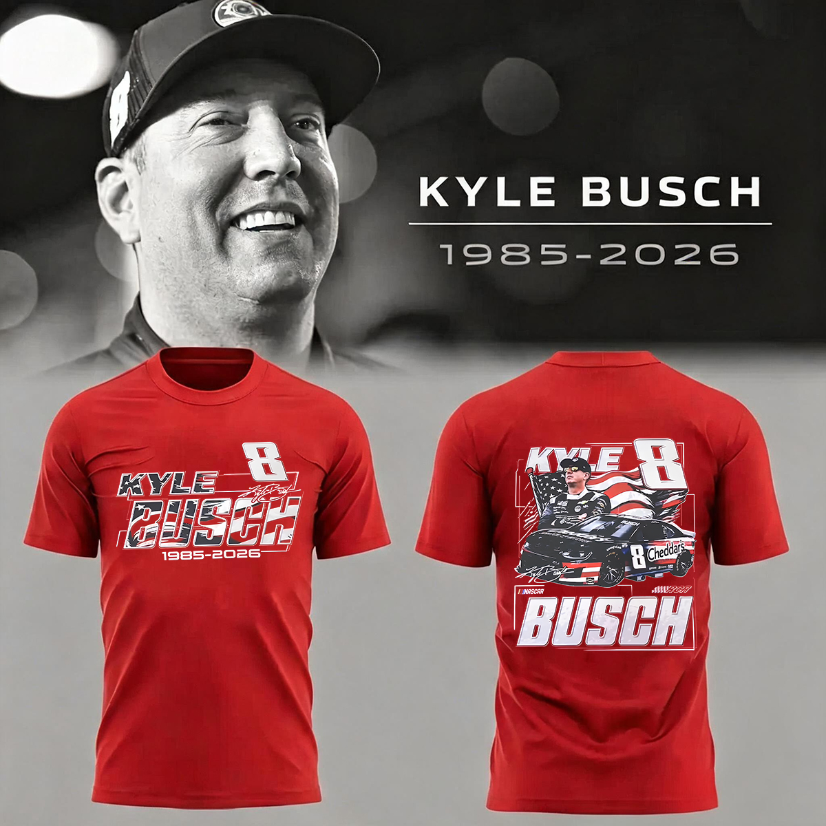Kyle Busch Forever Legend Memorial Racing T-Shirt