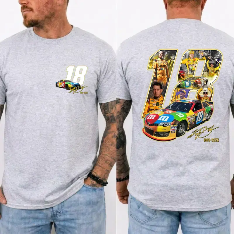 Kyle Busch 18 Tribute Shirt, NASCAR Legend Memorial Tee, RIP Rowdy 1985-2026 Shirt, Vintage NASCAR Tribute Top