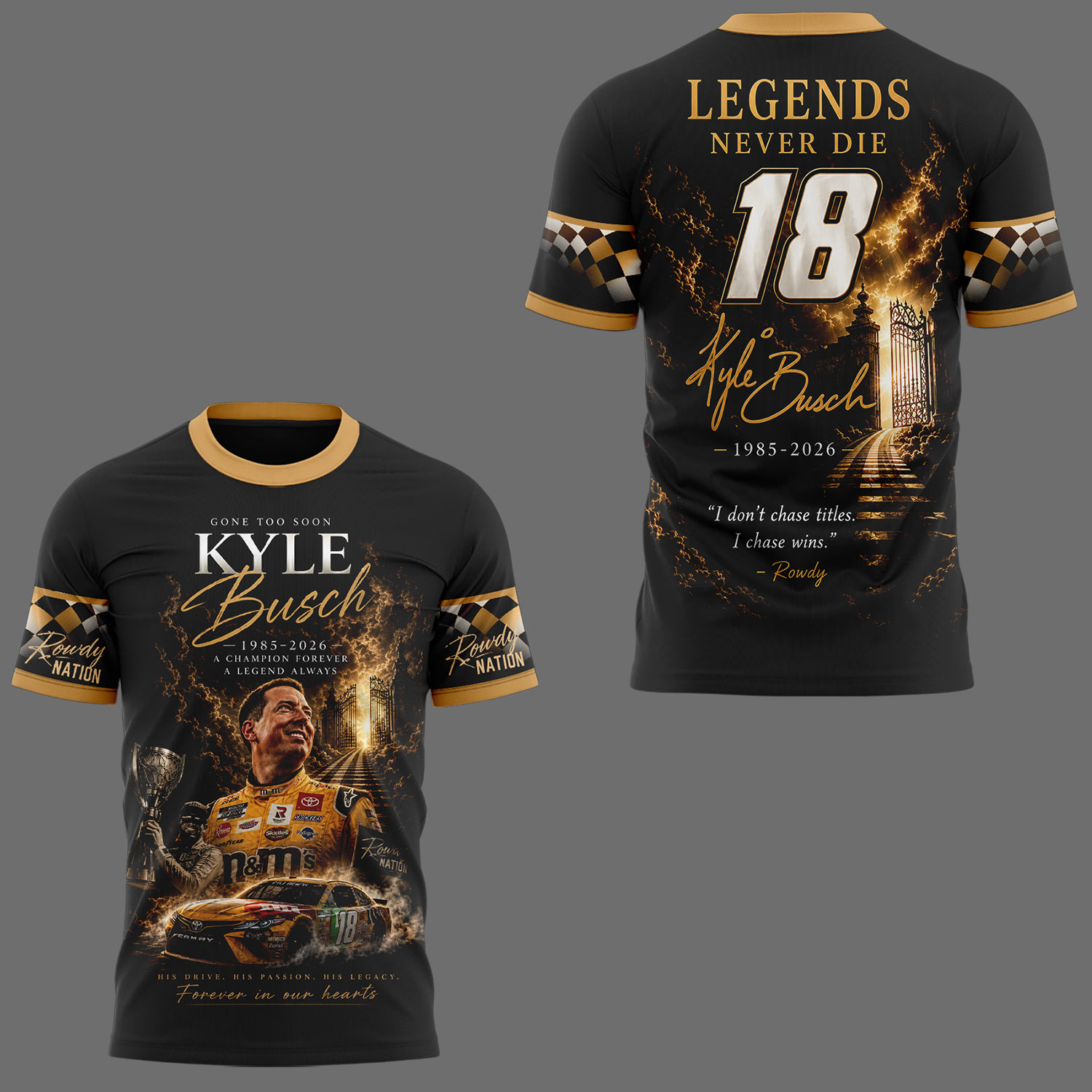 Limited Edition Rowdy Forever Racing Tribute Shirt-KC05222601