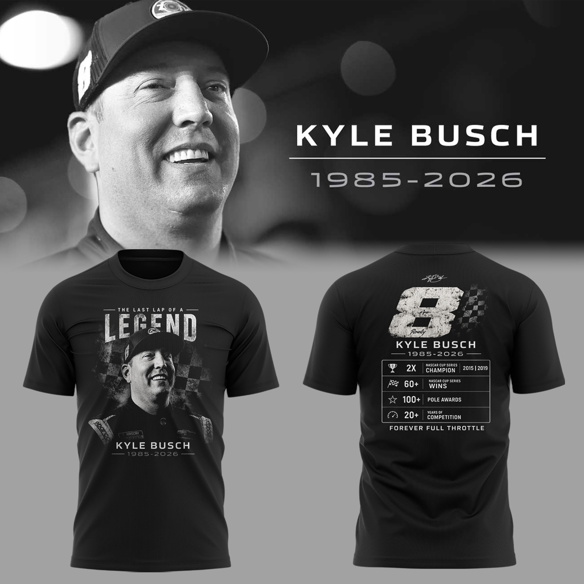 Limited Edition Rowdy Forever Racing Tribute Shirt-ND05222606
