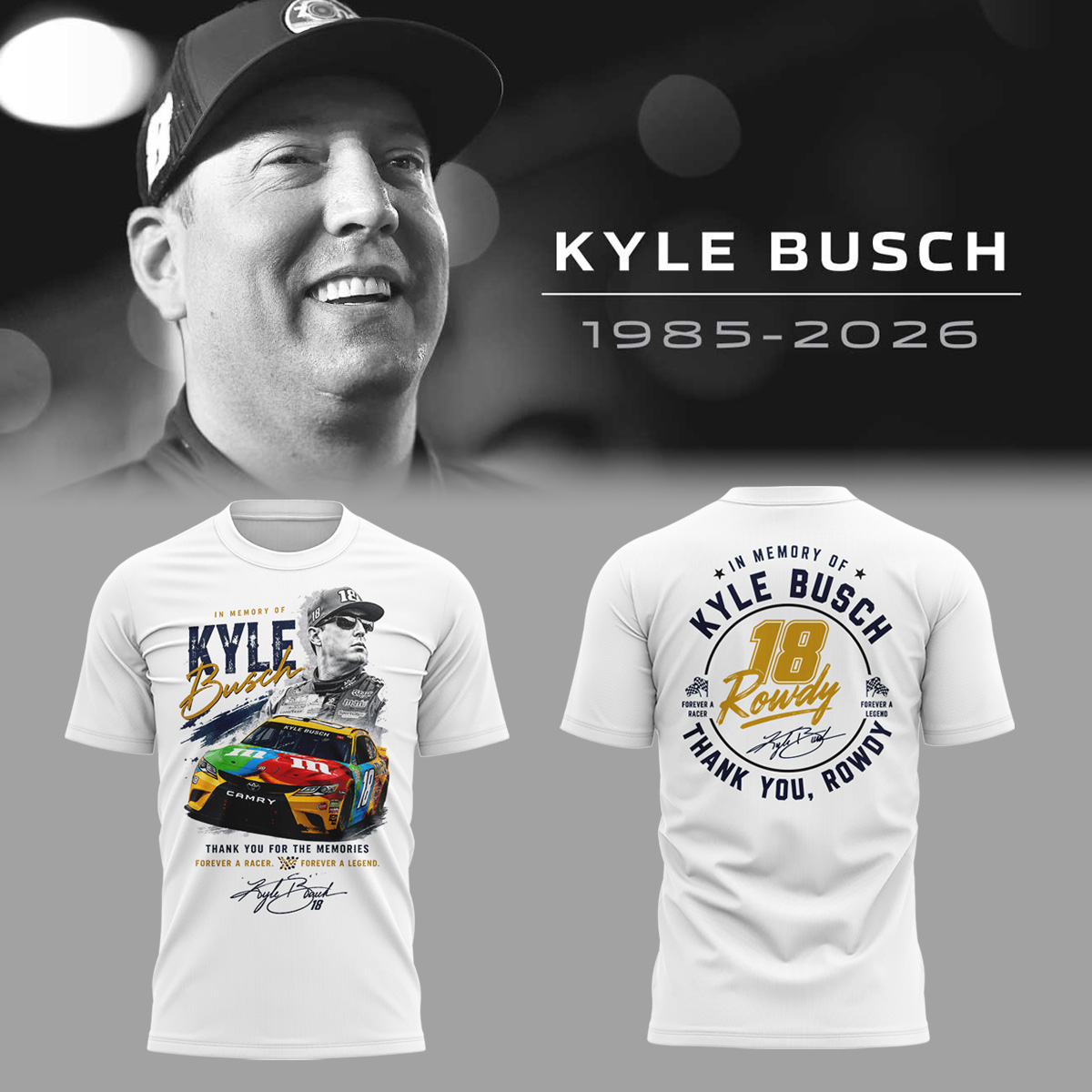 Limited Edition Rowdy Forever Racing Tribute Shirt-ND05222618